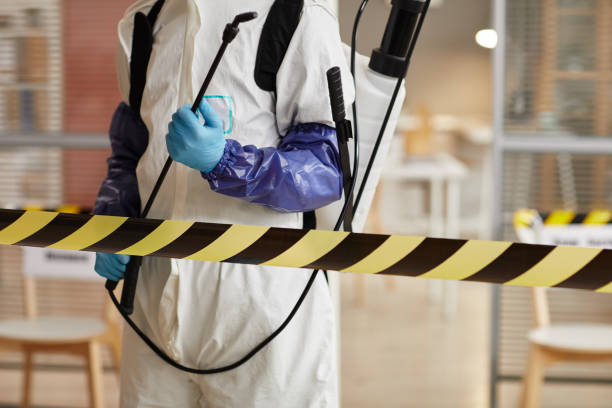 Professional Biohazard Cleanup technician working in Glen, NH